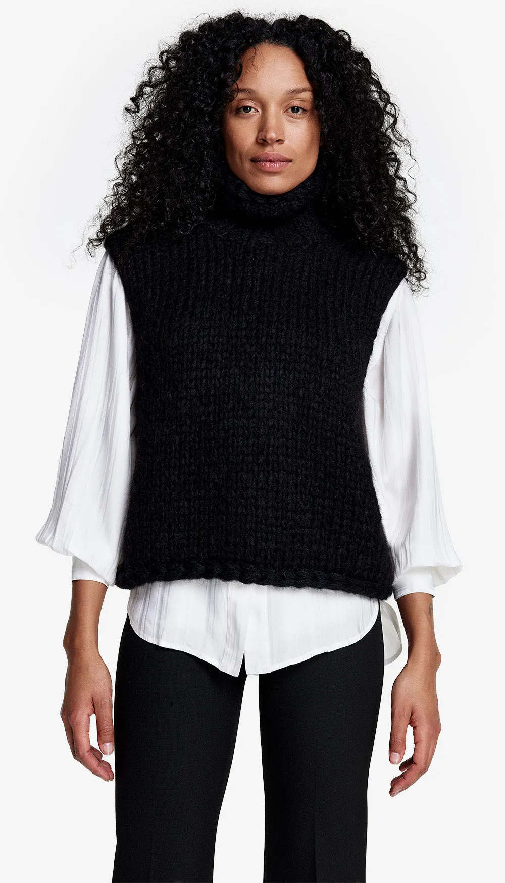 Handknit Sleeveless Turtleneck sold by Smythe