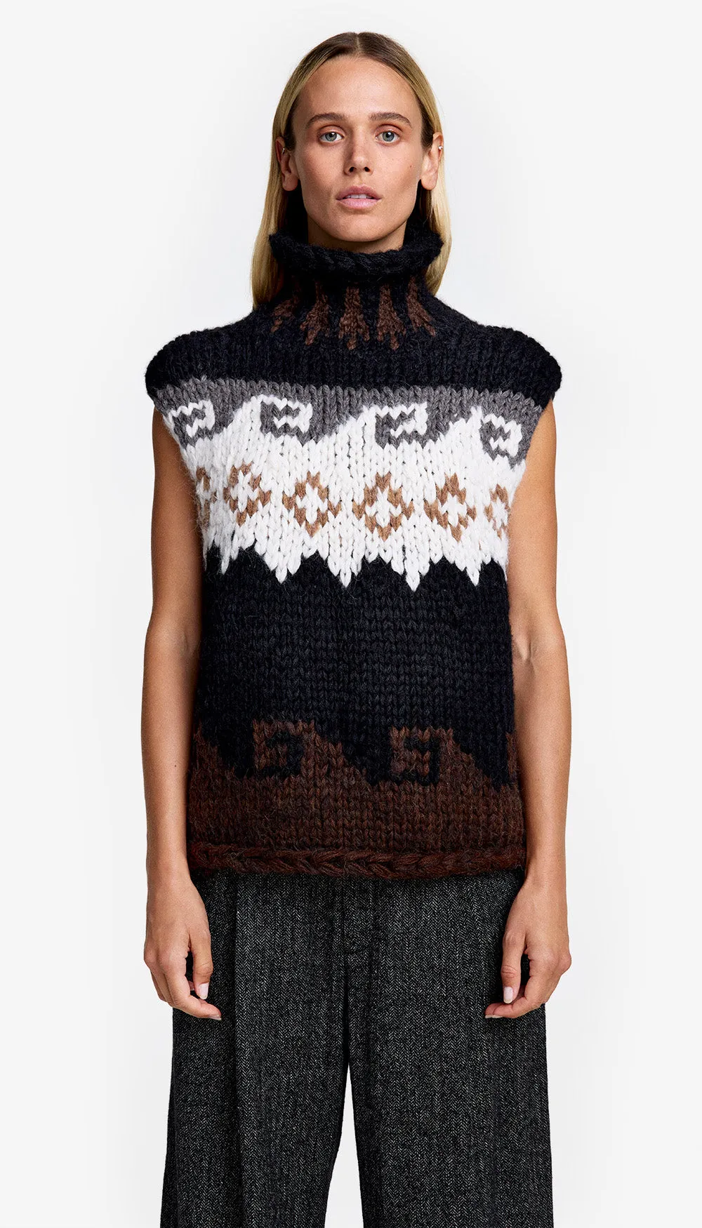 Handknit Sleeveless Turtleneck sold by Smythe