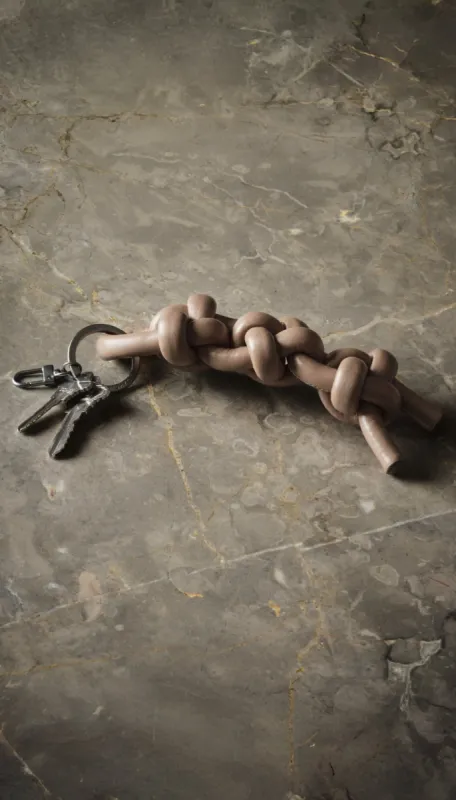 Leather Knot Keychain sold by Smythe