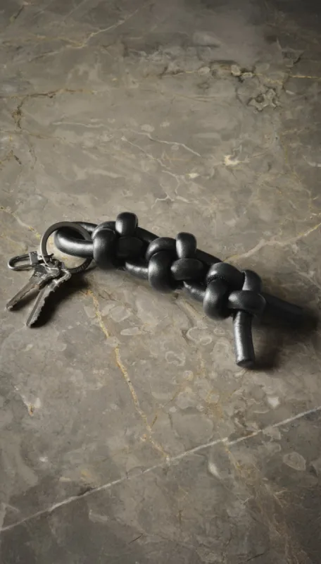 Leather Knot Keychain sold by Smythe