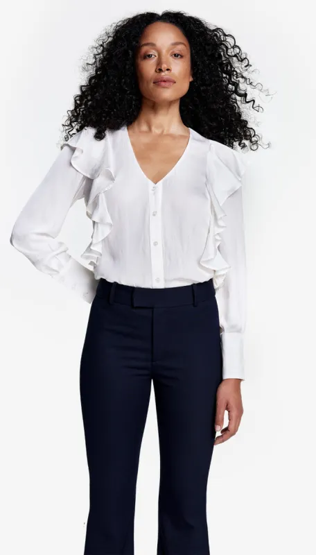 Ruffle Shoulder Blouse sold by Smythe