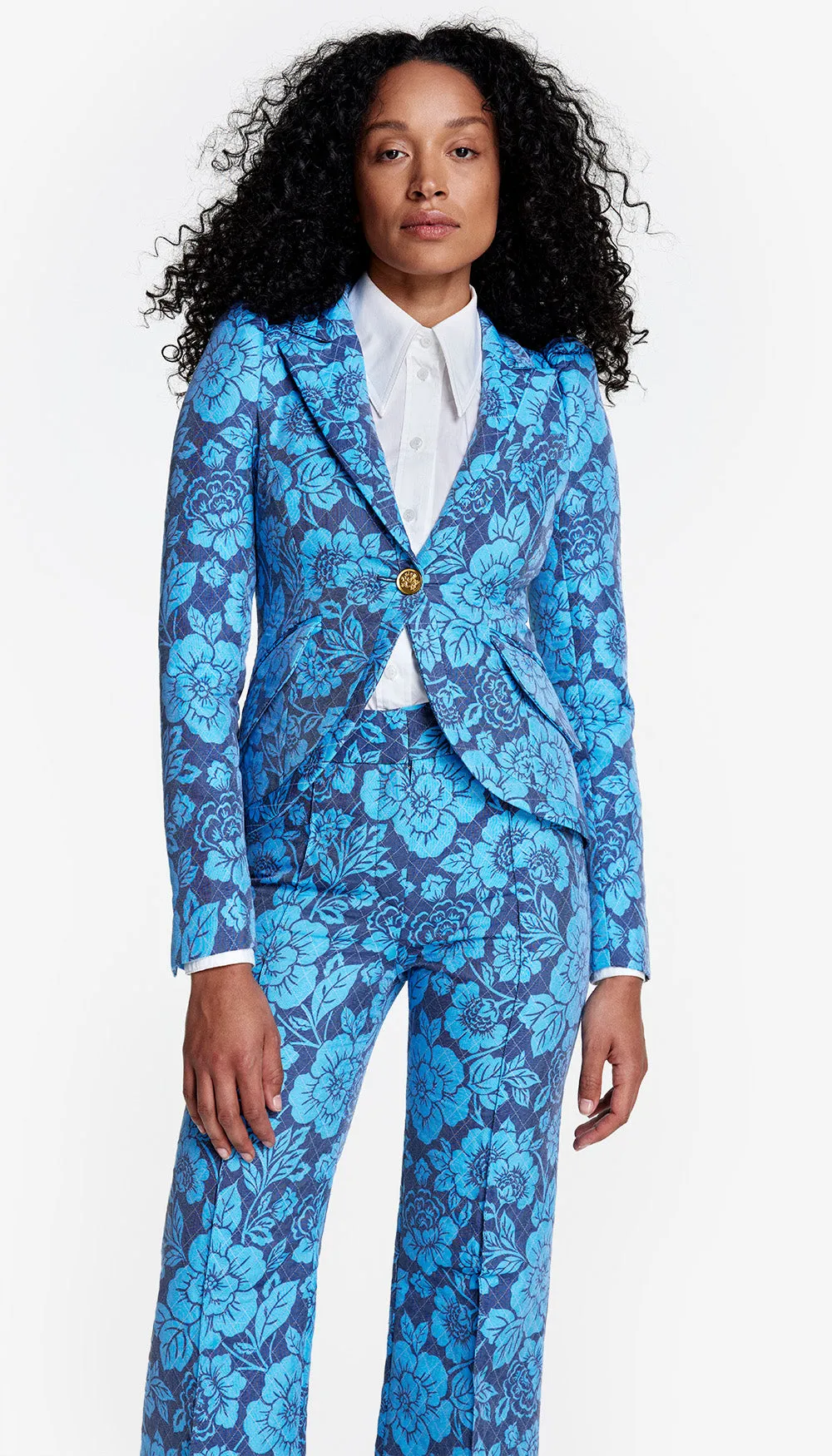 Taped Pouf Sleeve One Button Blazer sold by Smythe