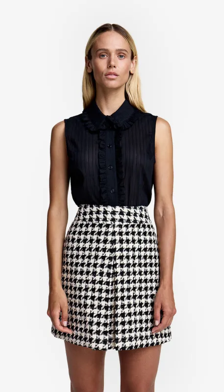 Single Pleat Mini Skirt sold by Smythe