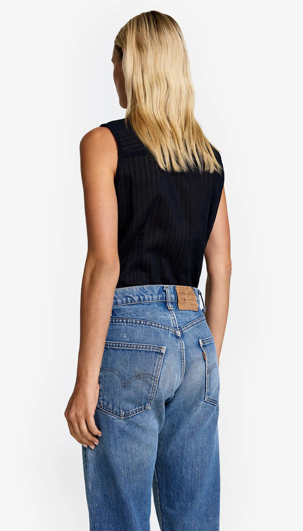 Sleeveless Ruffle Trim Shirt sold by Smythe product image thumbnail 2