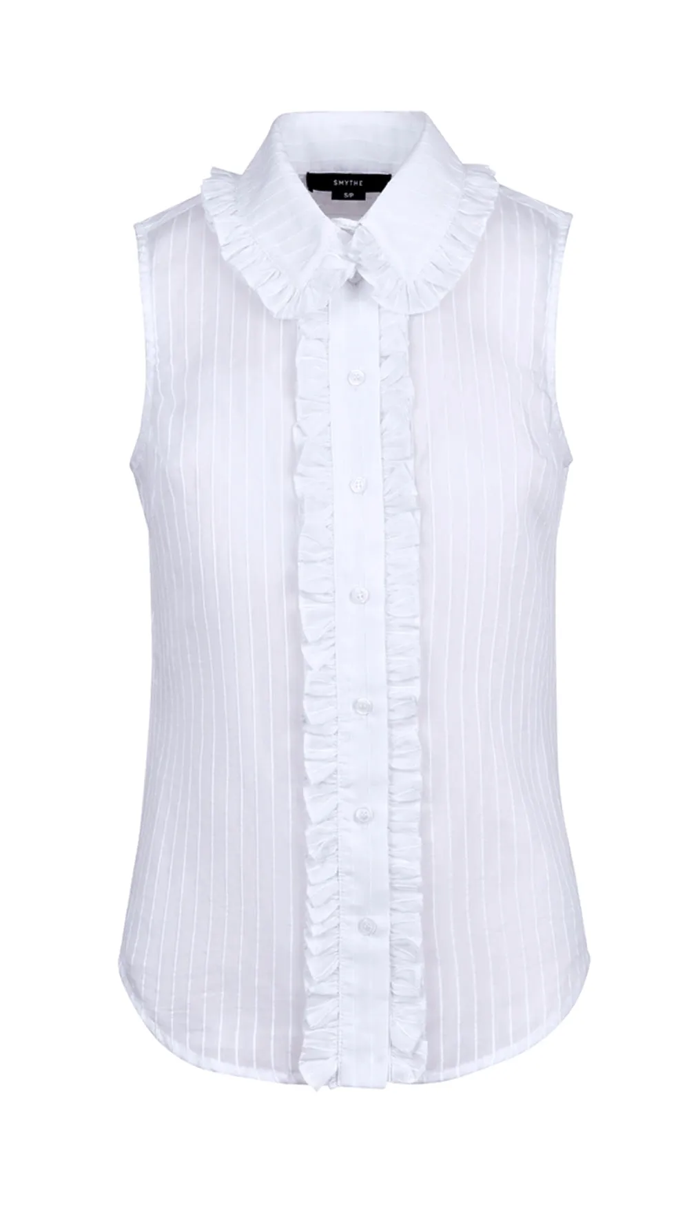 Sleeveless Ruffle Trim Shirt sold by Smythe product image thumbnail 4
