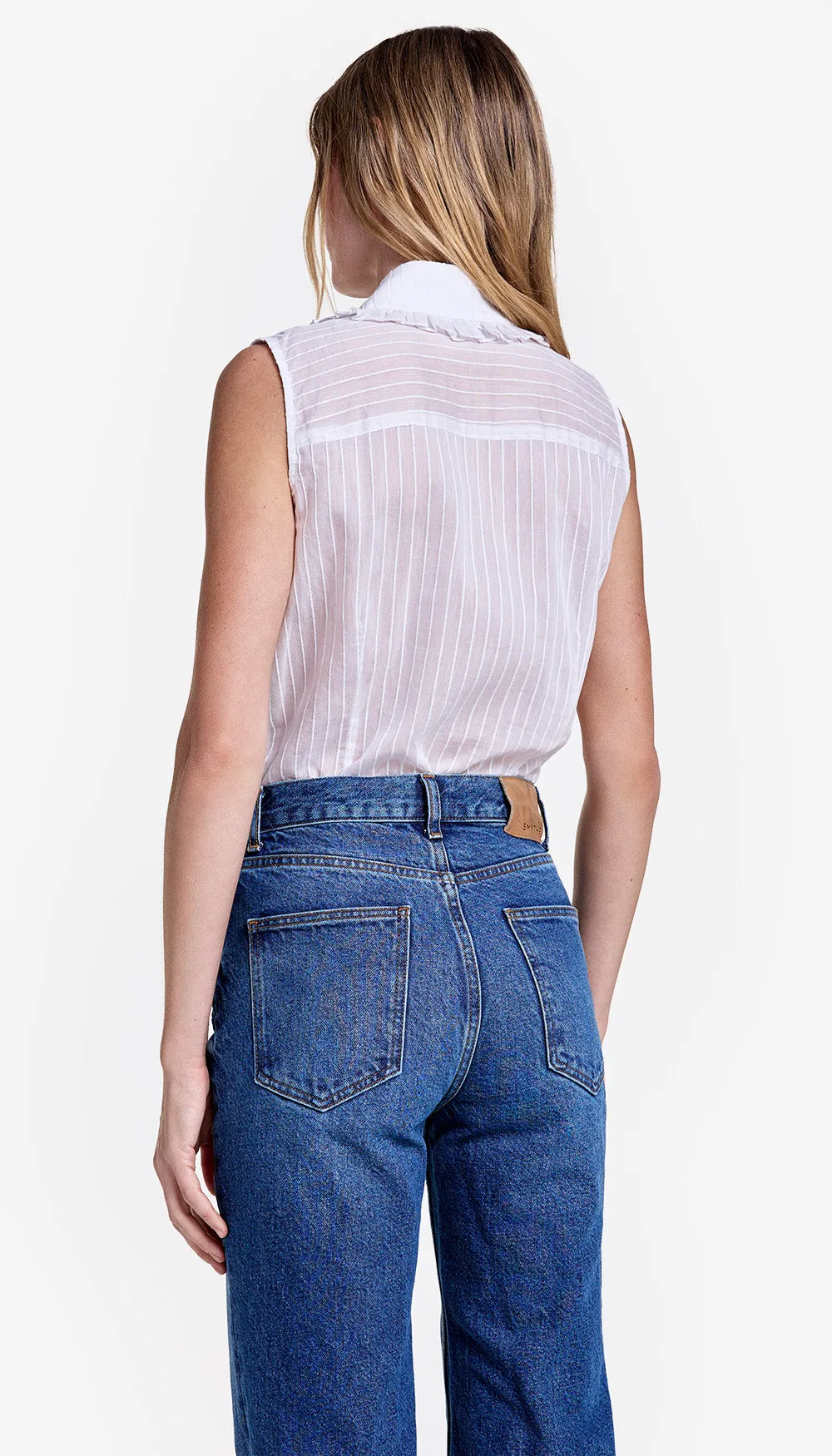 Sleeveless Ruffle Trim Shirt sold by Smythe product image thumbnail 3