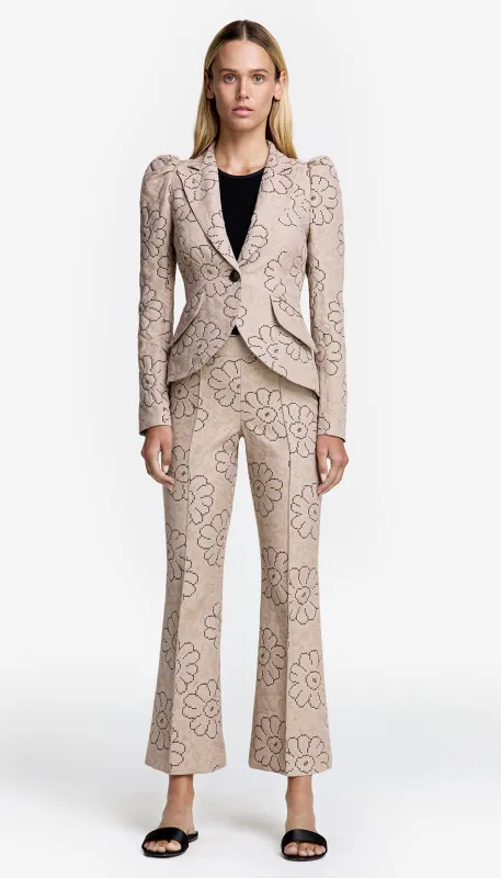 Pouf Sleeve One Button Blazer sold by Smythe