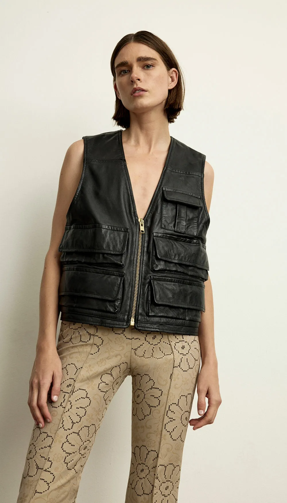 Leather Cargo Vest sold by Smythe product image thumbnail 5