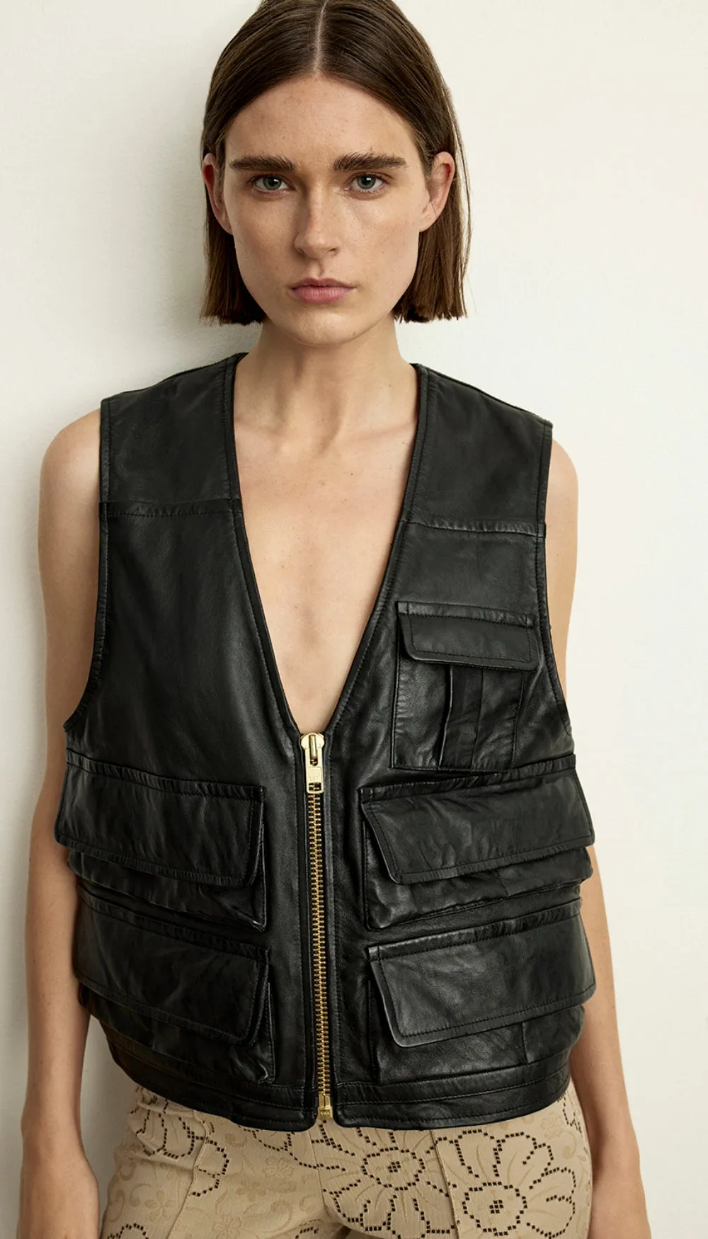 Leather Cargo Vest sold by Smythe product image thumbnail 4