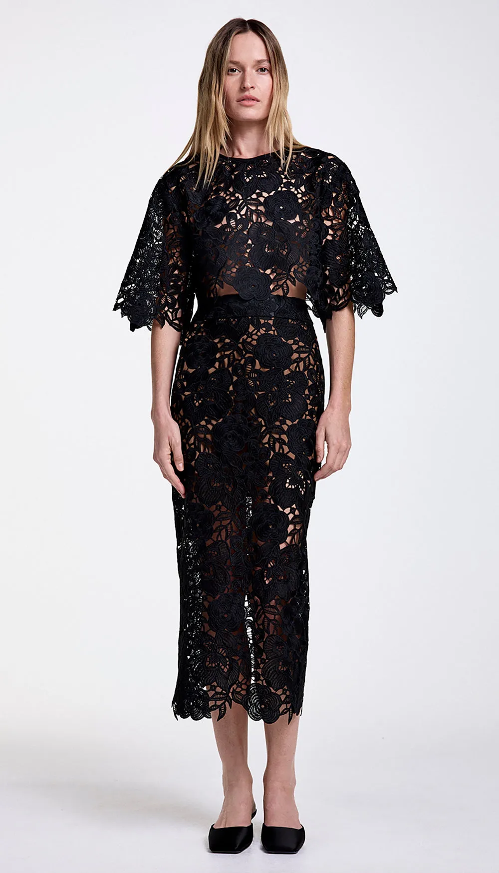 Lace Pencil Skirt sold by Smythe