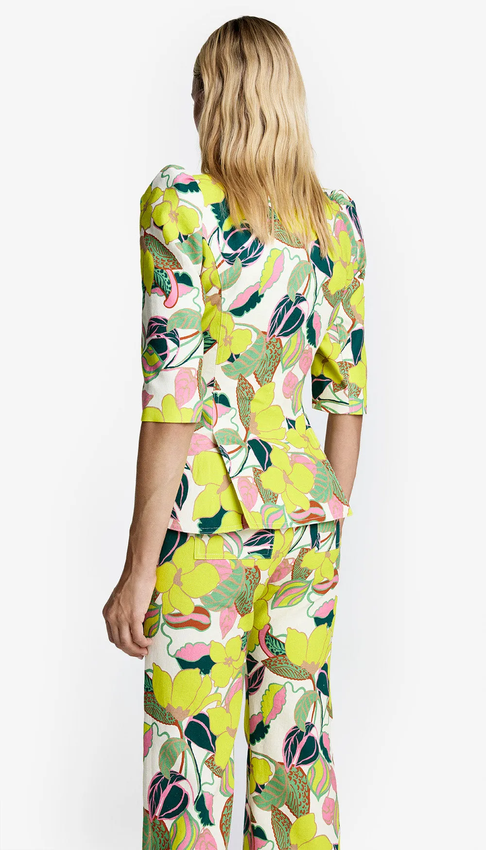 Crop Sleeve Pouf One Button Blazer sold by Smythe product image thumbnail 3