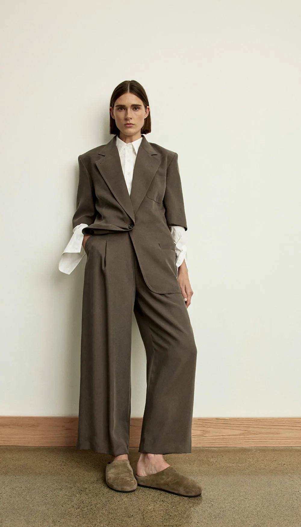 Cropped Pleated Trouser sold by Smythe product image thumbnail 4