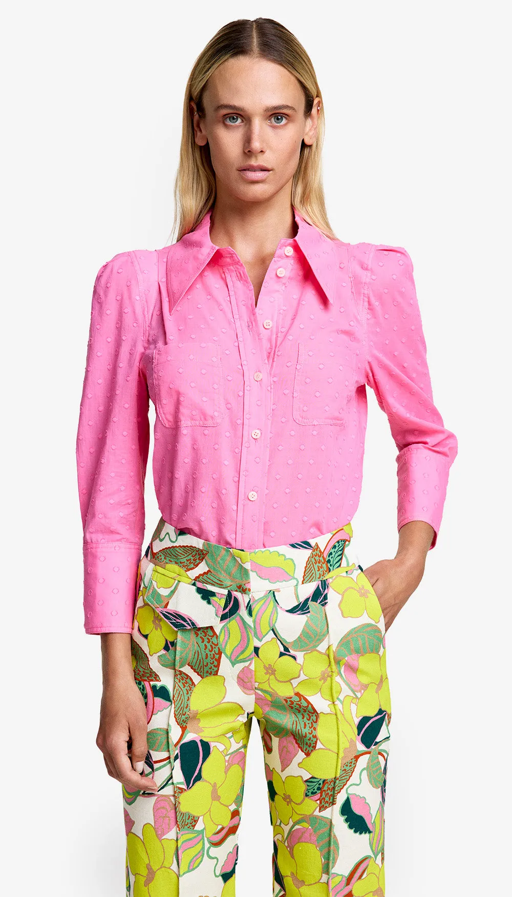 Crop Sleeve Box Pleat Shirt sold by Smythe