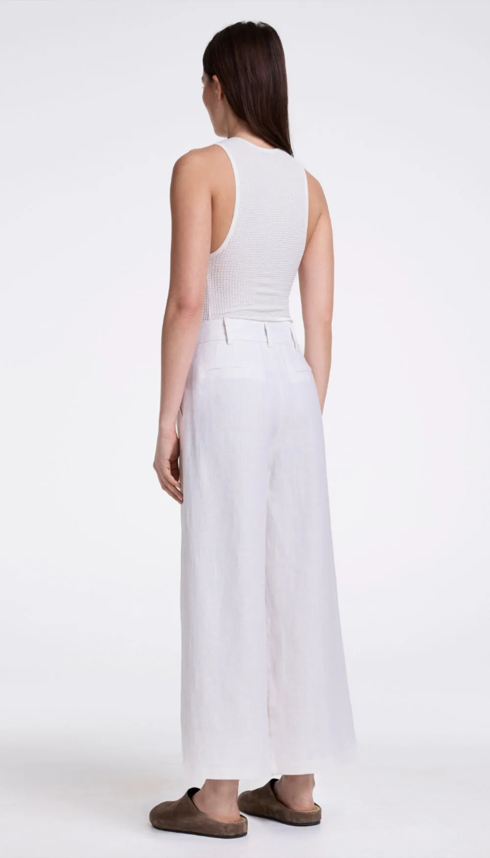 Linen Cropped Pleated Trouser sold by Smythe product image thumbnail 2