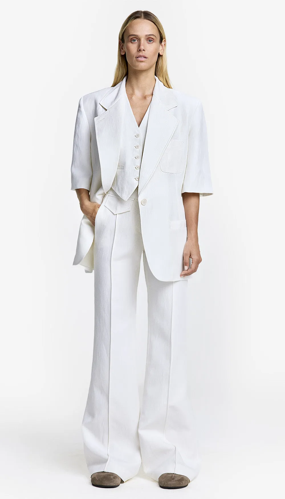 Patch Pocket Pintuck Trouser sold by Smythe product image thumbnail 2