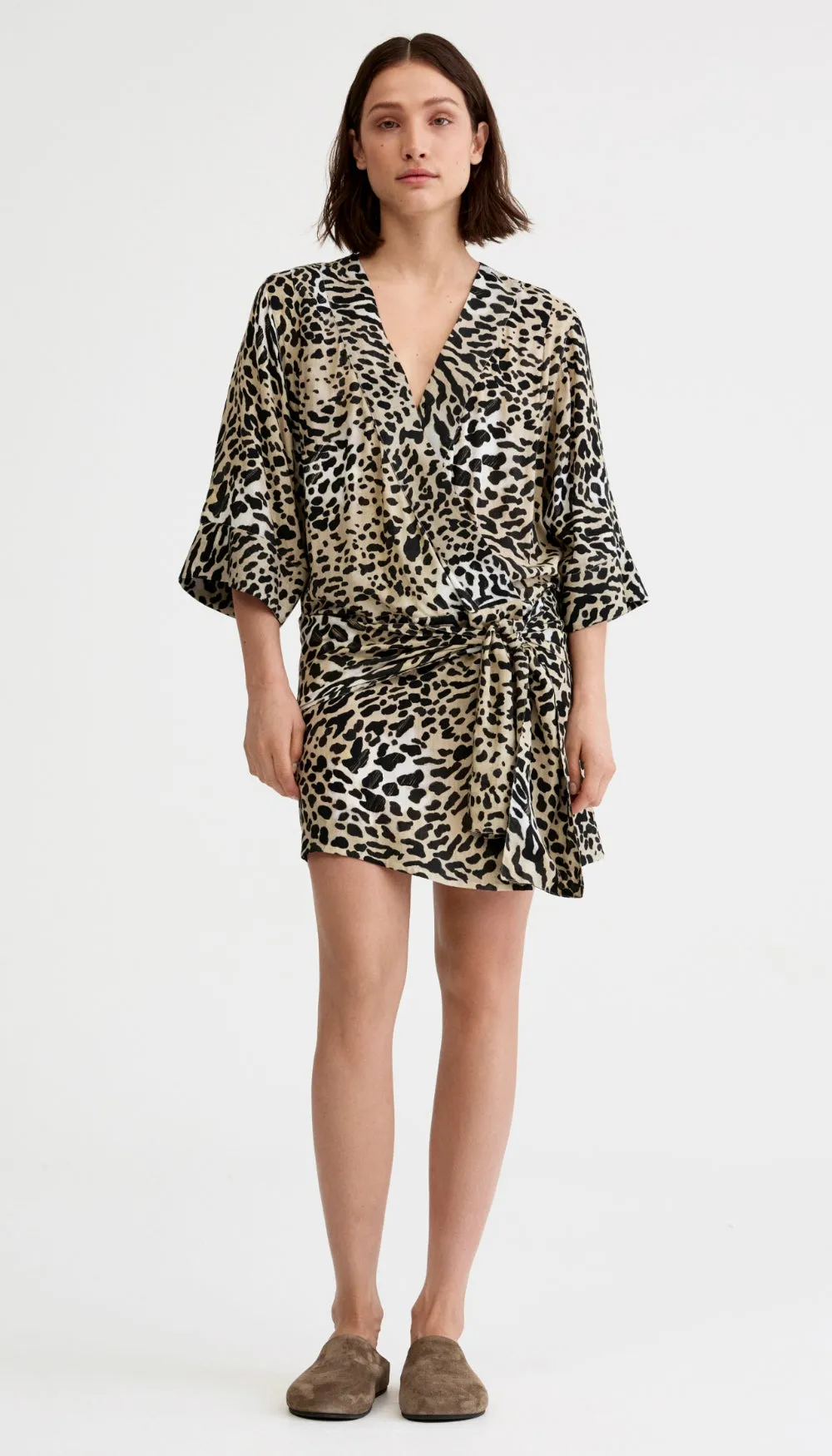 Drop Waist Mini Kimono Dress sold by Smythe