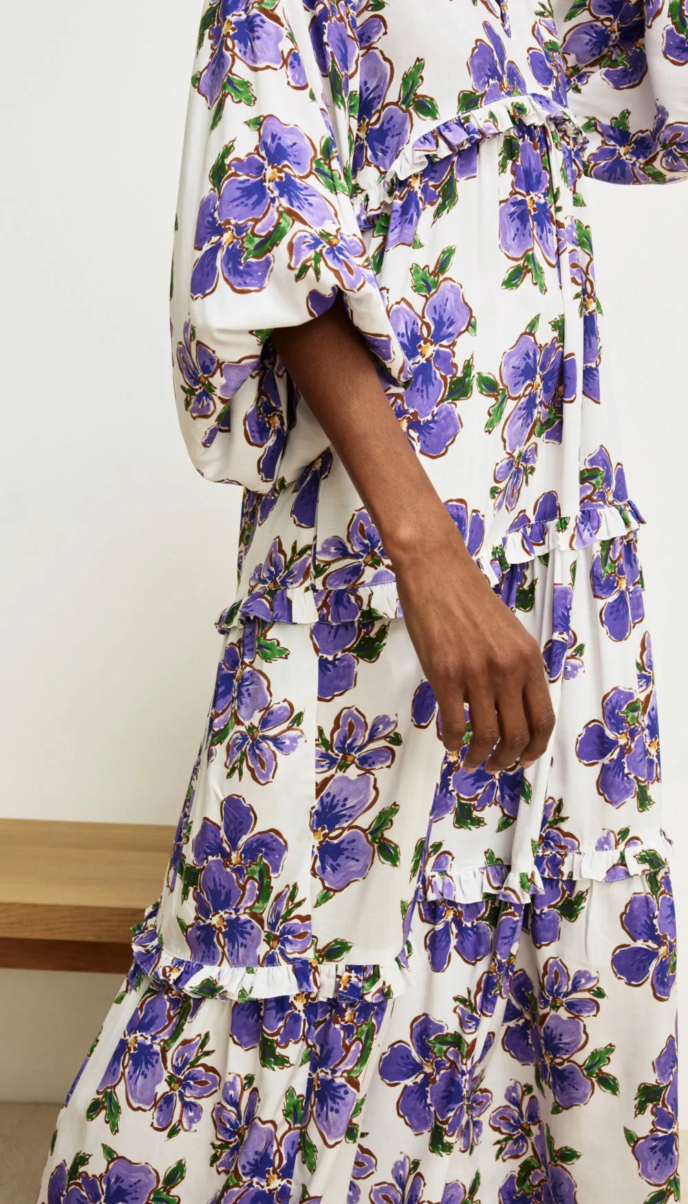 Balloon Sleeve Tiered Dress sold by Smythe product image thumbnail 4