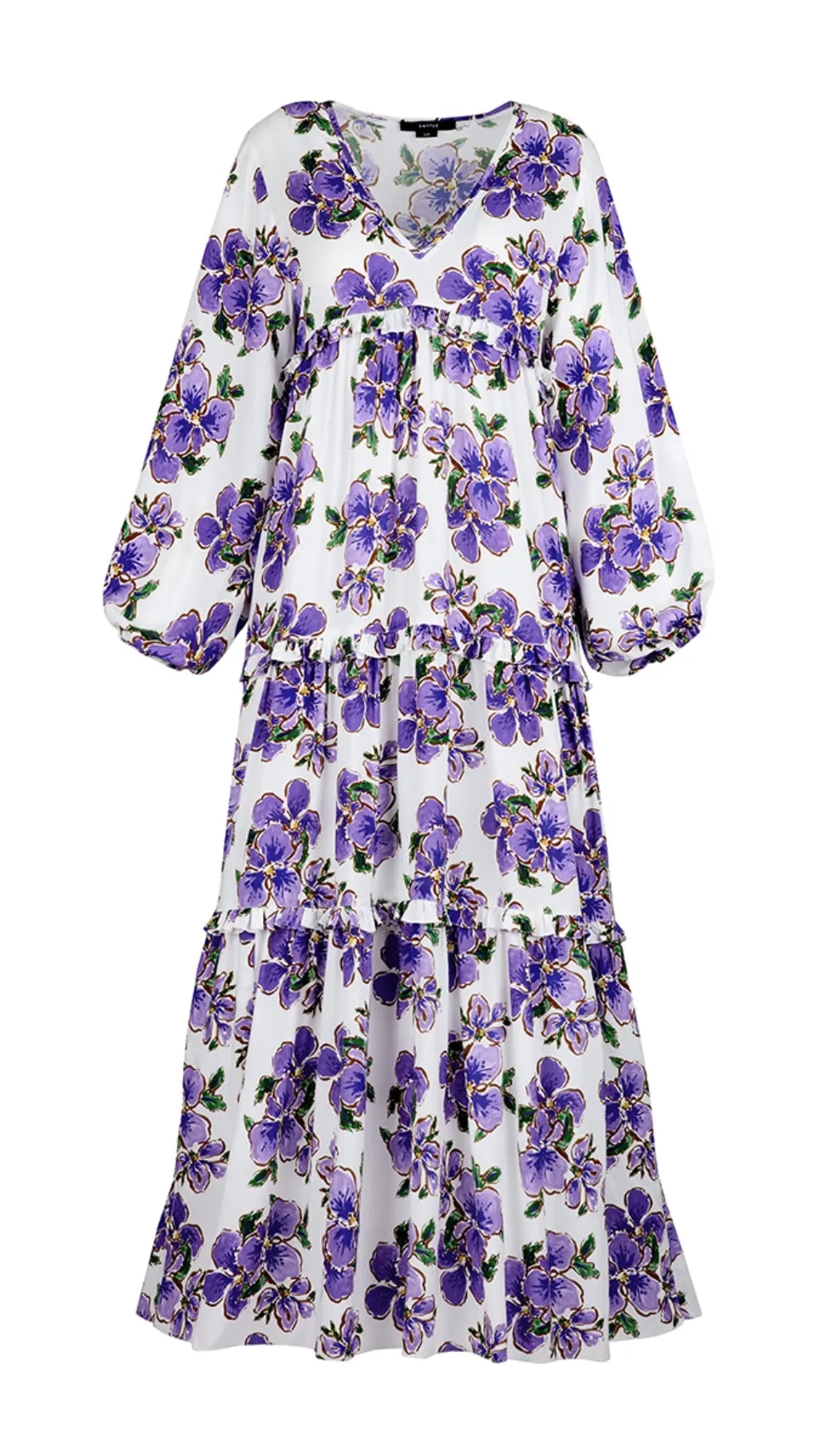 Balloon Sleeve Tiered Dress sold by Smythe product image thumbnail 3