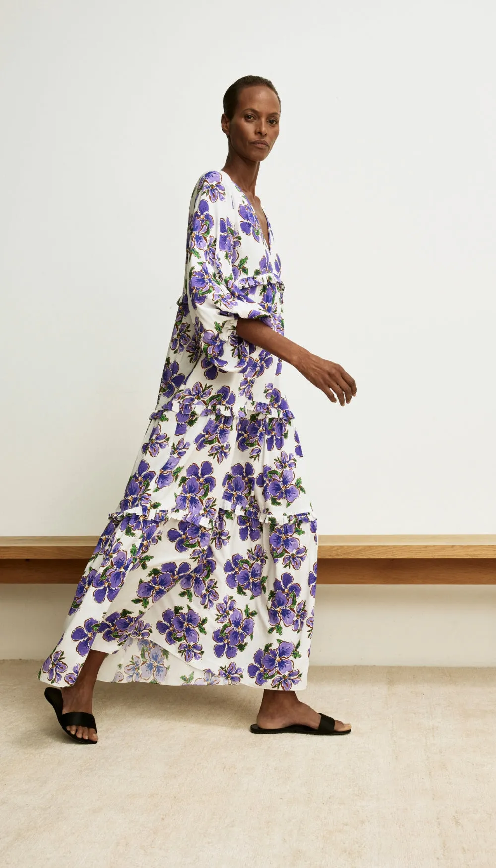 Balloon Sleeve Tiered Dress sold by Smythe product image thumbnail 5