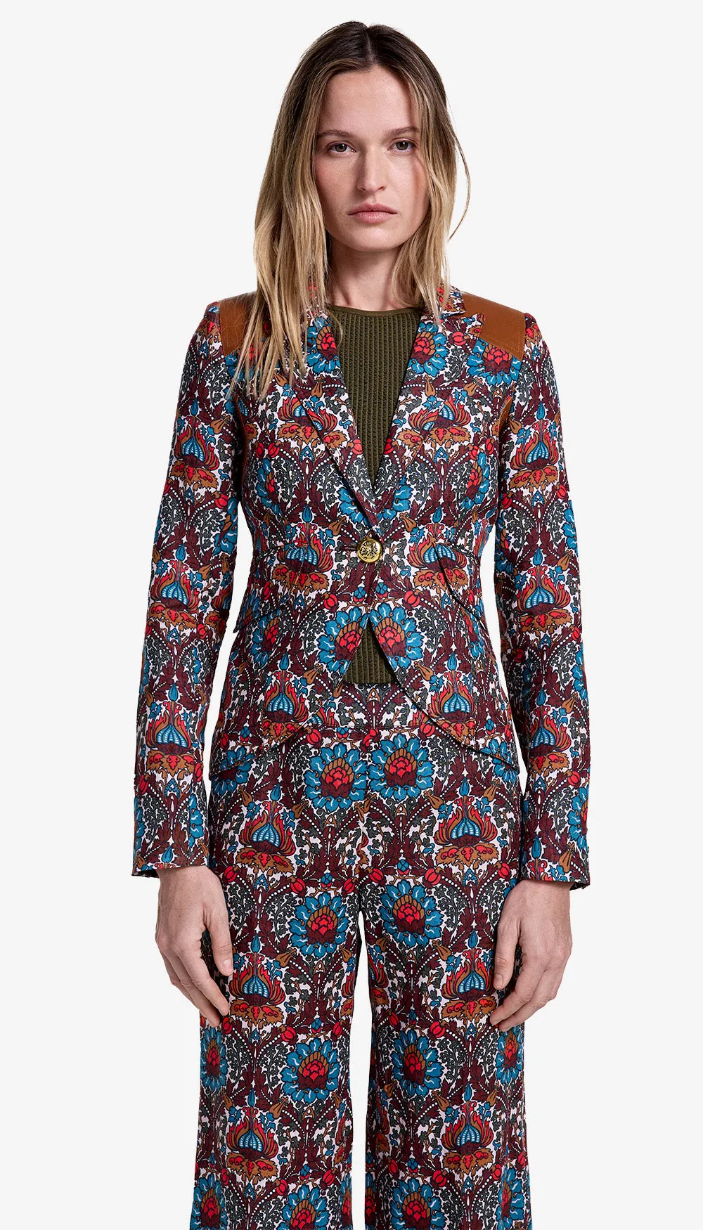 Rifle-Patch One Button Blazer sold by Smythe