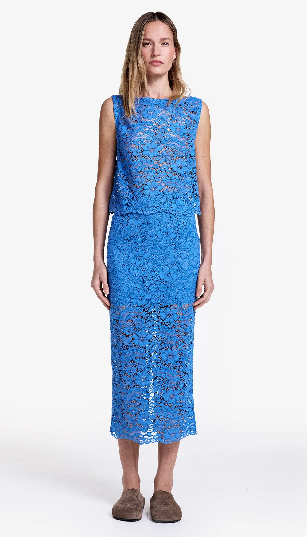 Lace Pencil Skirt sold by Smythe