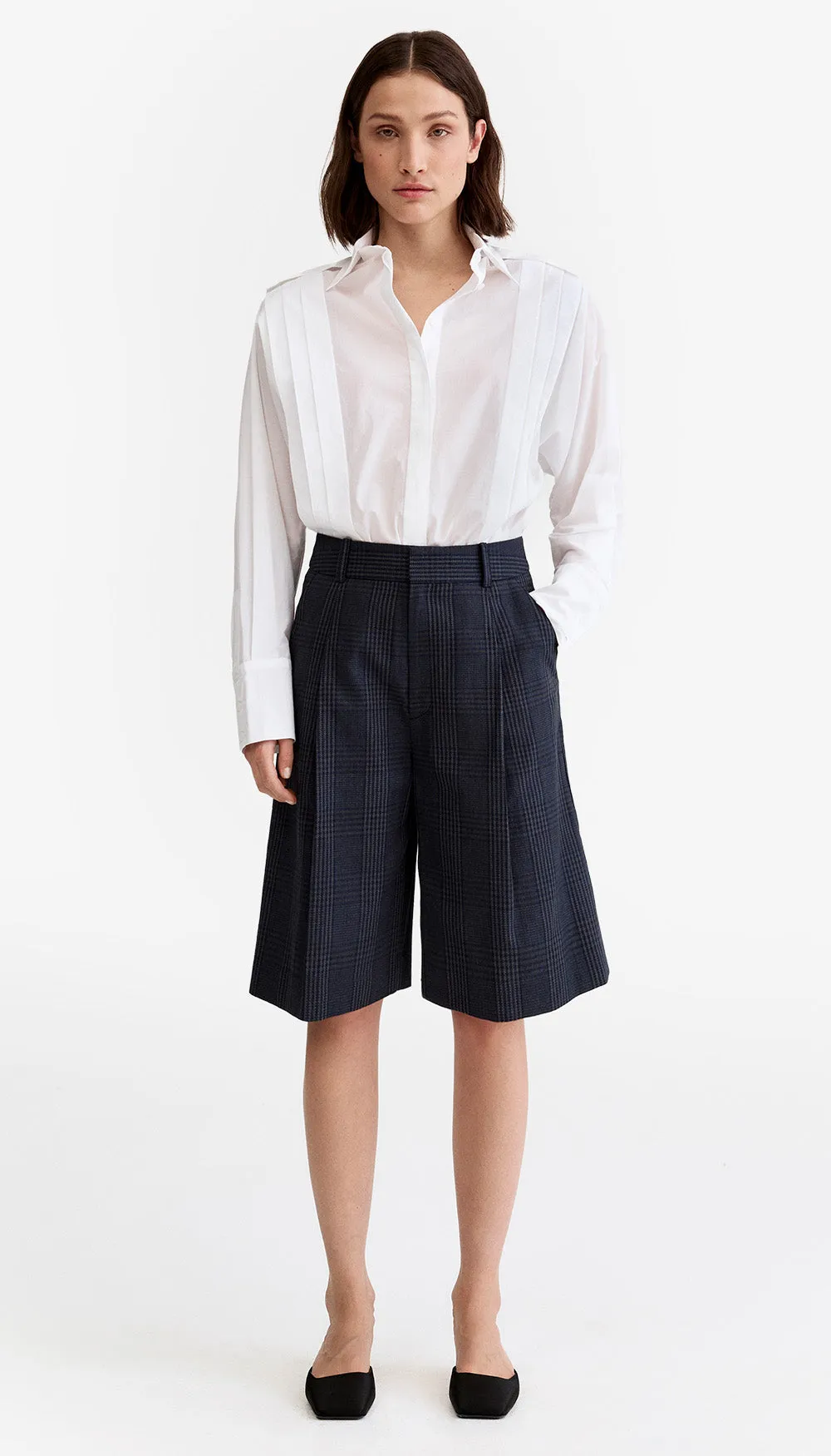 Pleated Long Short sold by Smythe