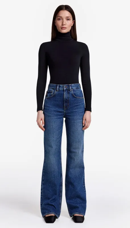 Owl High Rise Bootcut Jean sold by Smythe