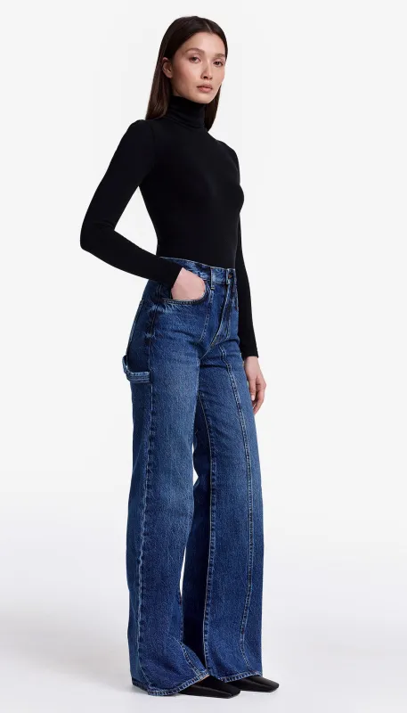 Dove Carpenter High Rise Wide Leg Jean sold by Smythe