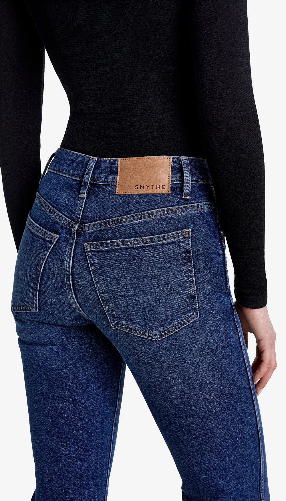 Wren Stretch Mid Rise Crop Straight Jean sold by Smythe product image thumbnail 3