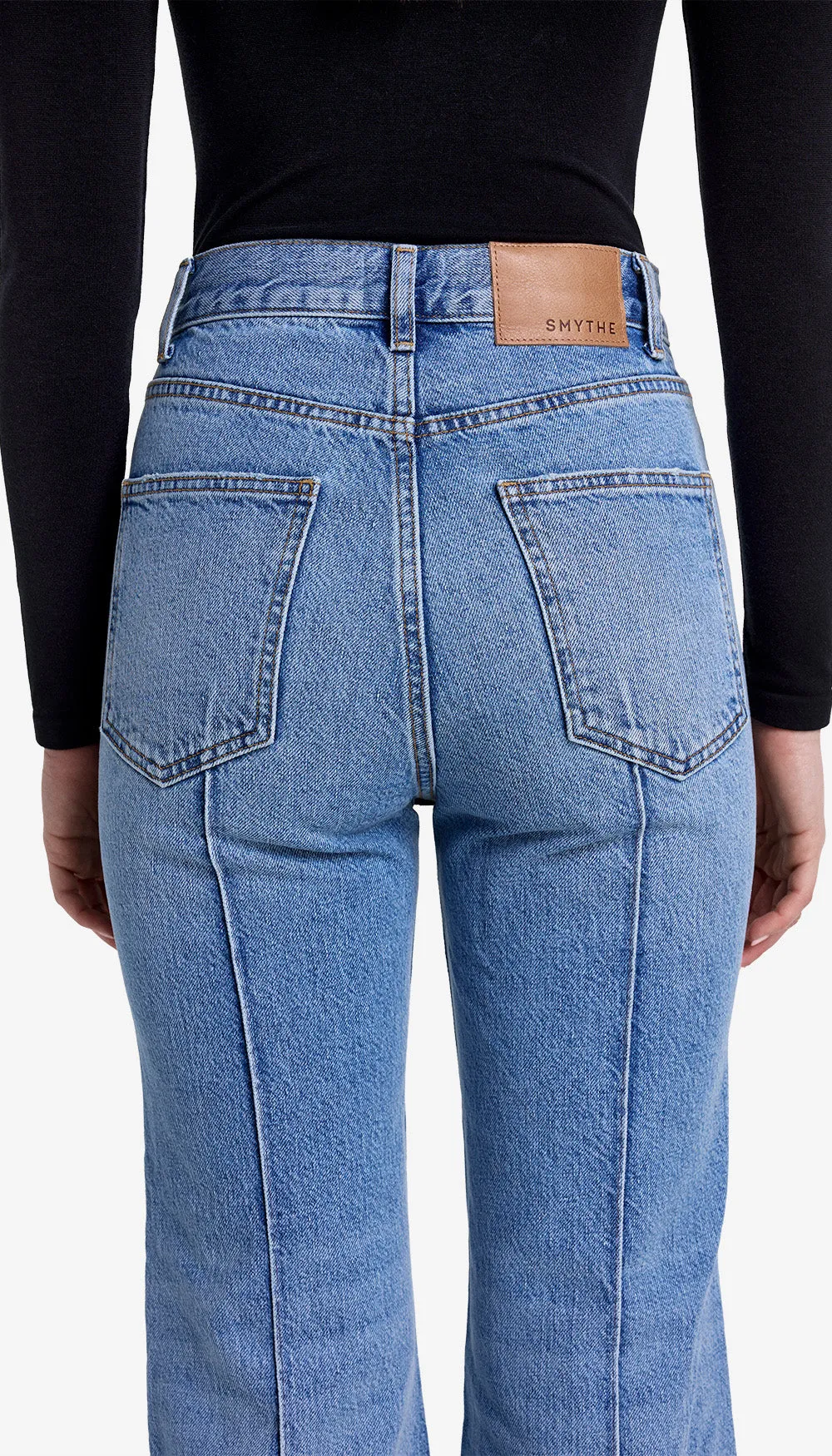 Finch High Rise Cropped Bootcut Jean sold by Smythe product image thumbnail 4