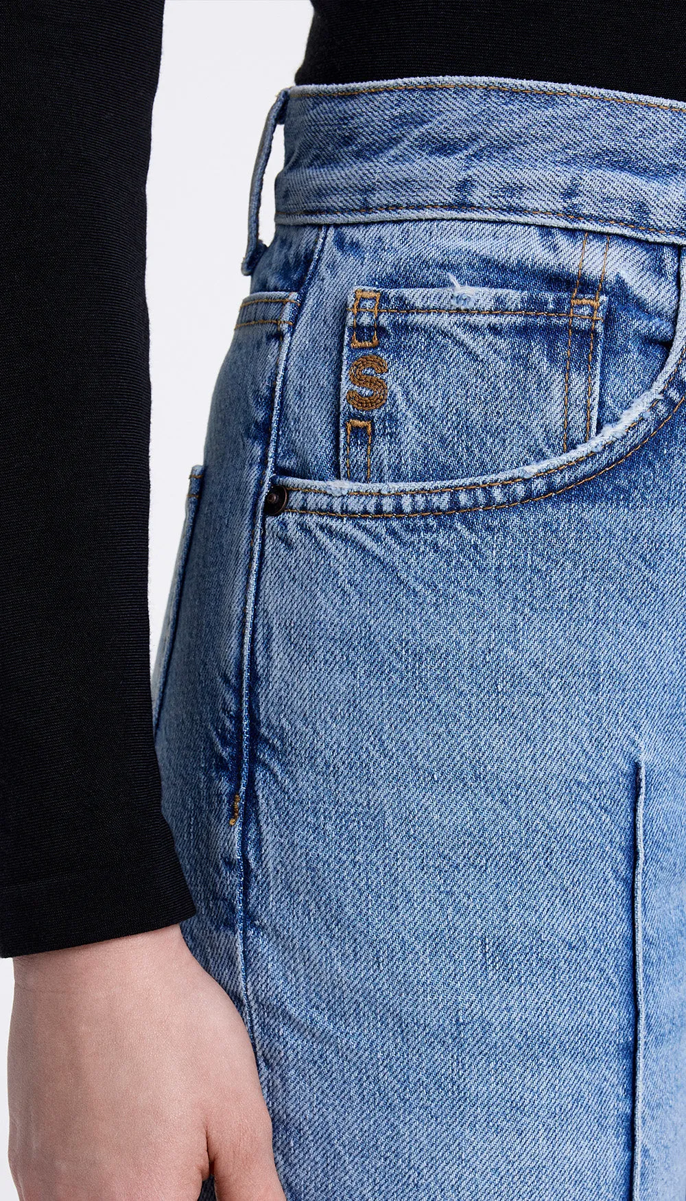 Finch High Rise Cropped Bootcut Jean sold by Smythe product image thumbnail 3