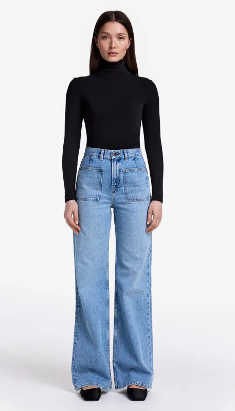 Dove High Rise Wide Leg Jean sold by Smythe