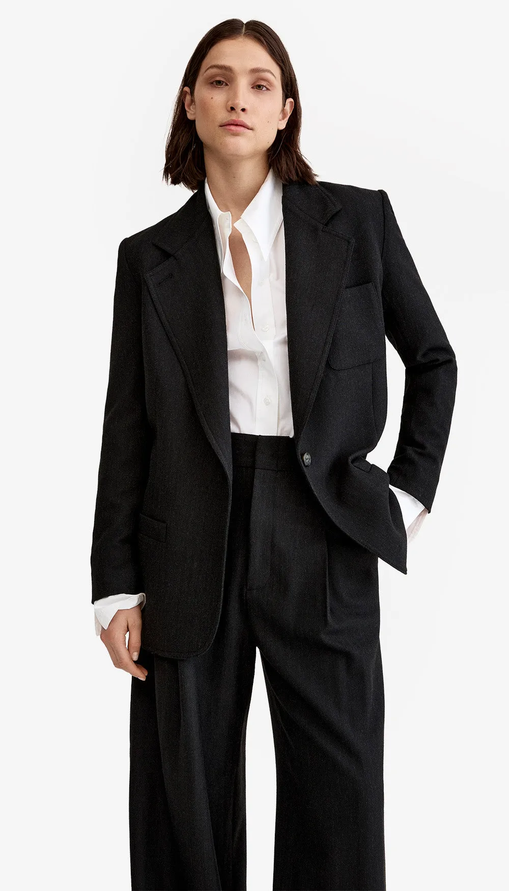 Oversized Notched Lapel Blazer sold by Smythe