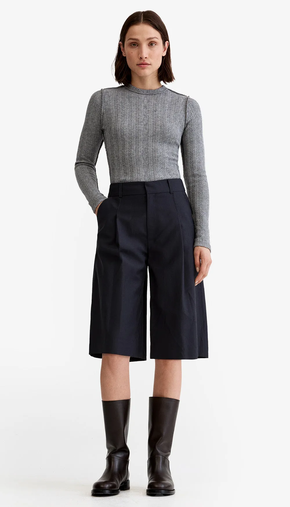 Pointelle Knit Crewneck sold by Smythe product image thumbnail 3