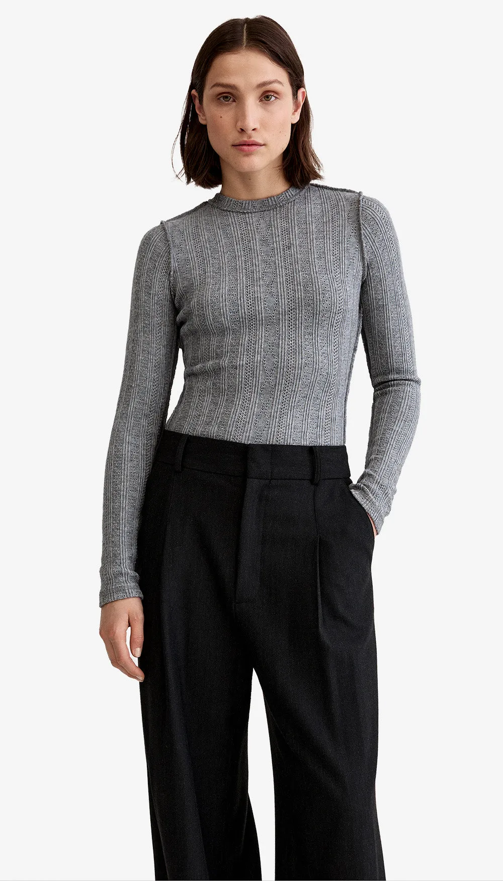 Pointelle Knit Crewneck sold by Smythe