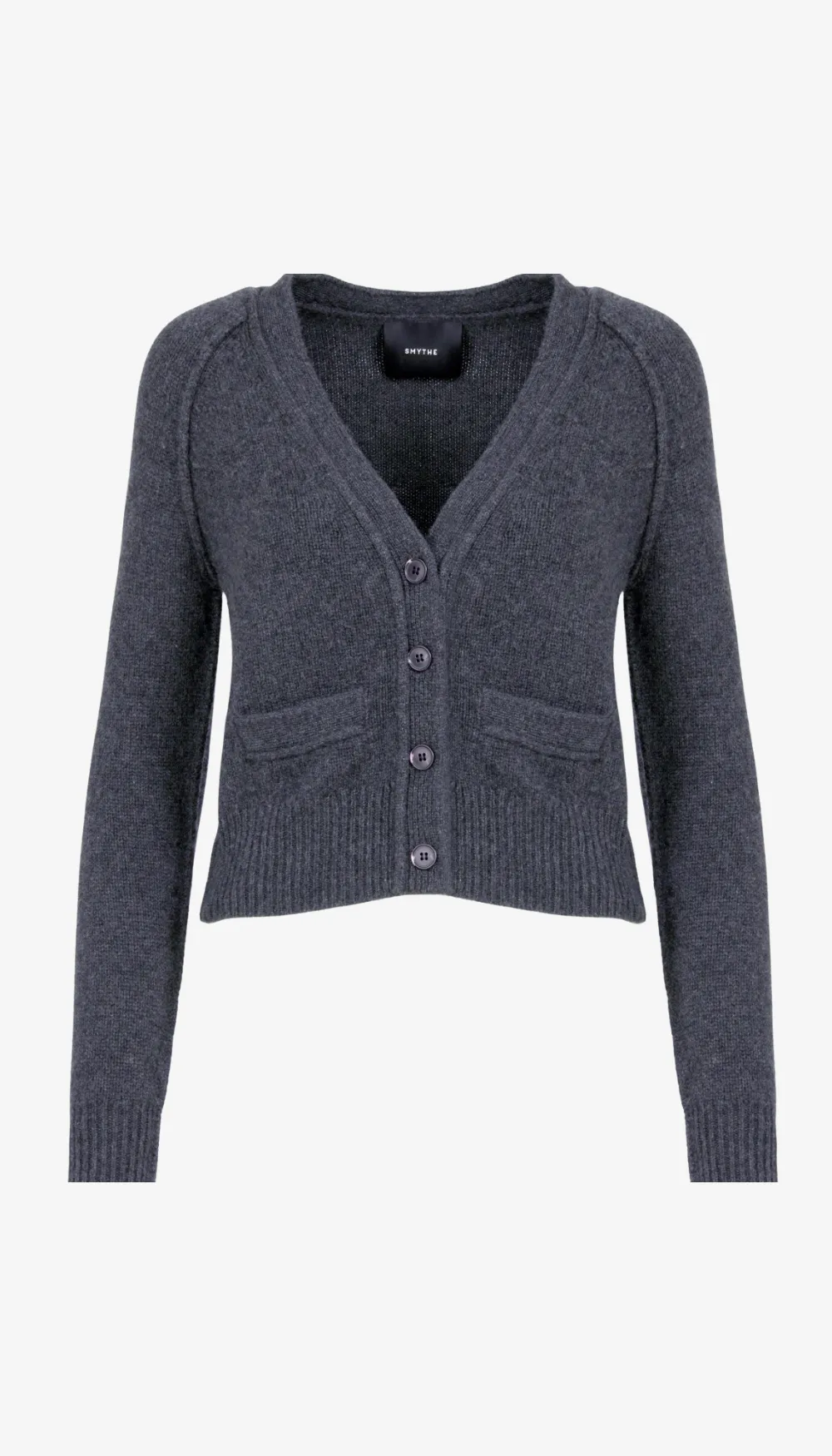Cashmere Cropped V-Neck Cardi sold by Smythe product image thumbnail 3