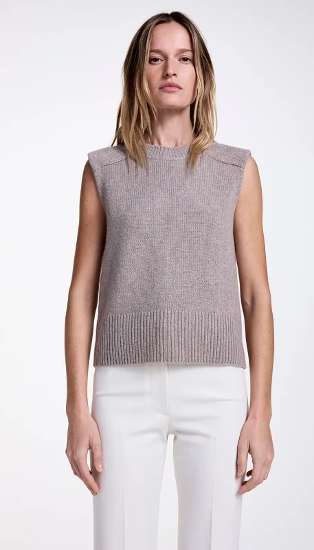 Cashmere Sleeveless Crewneck sold by Smythe
