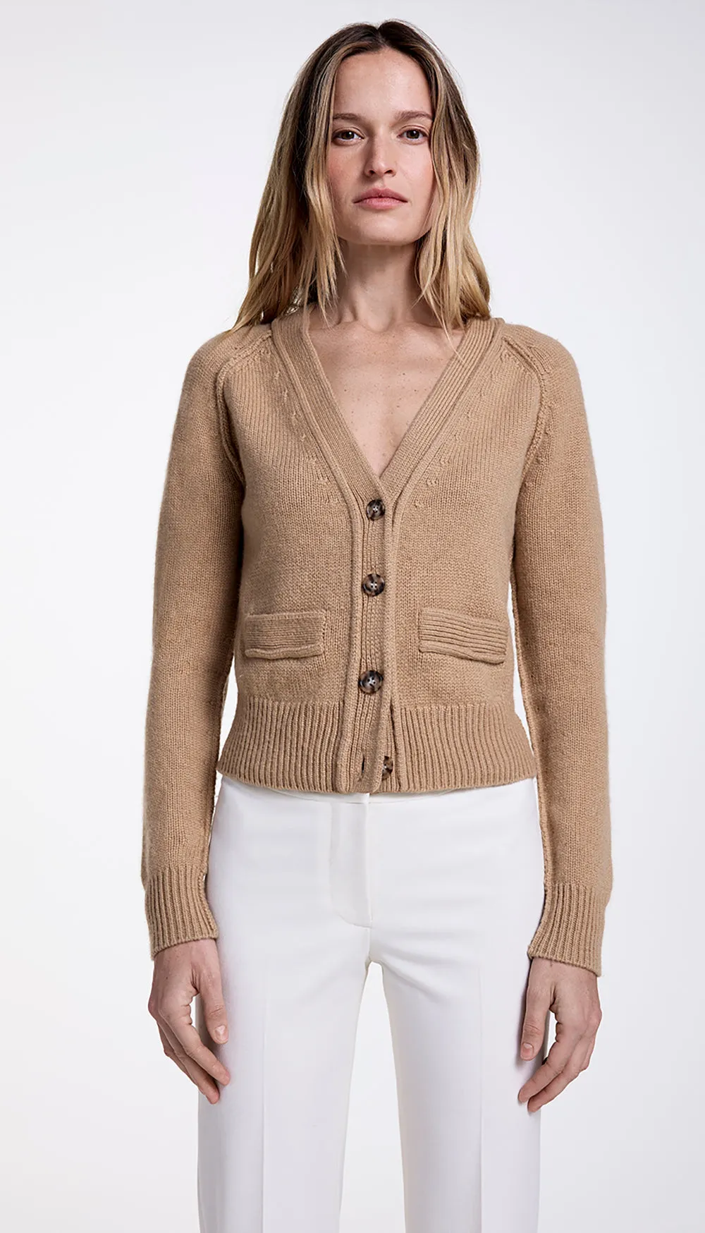Cashmere Cropped V-Neck Cardi sold by Smythe