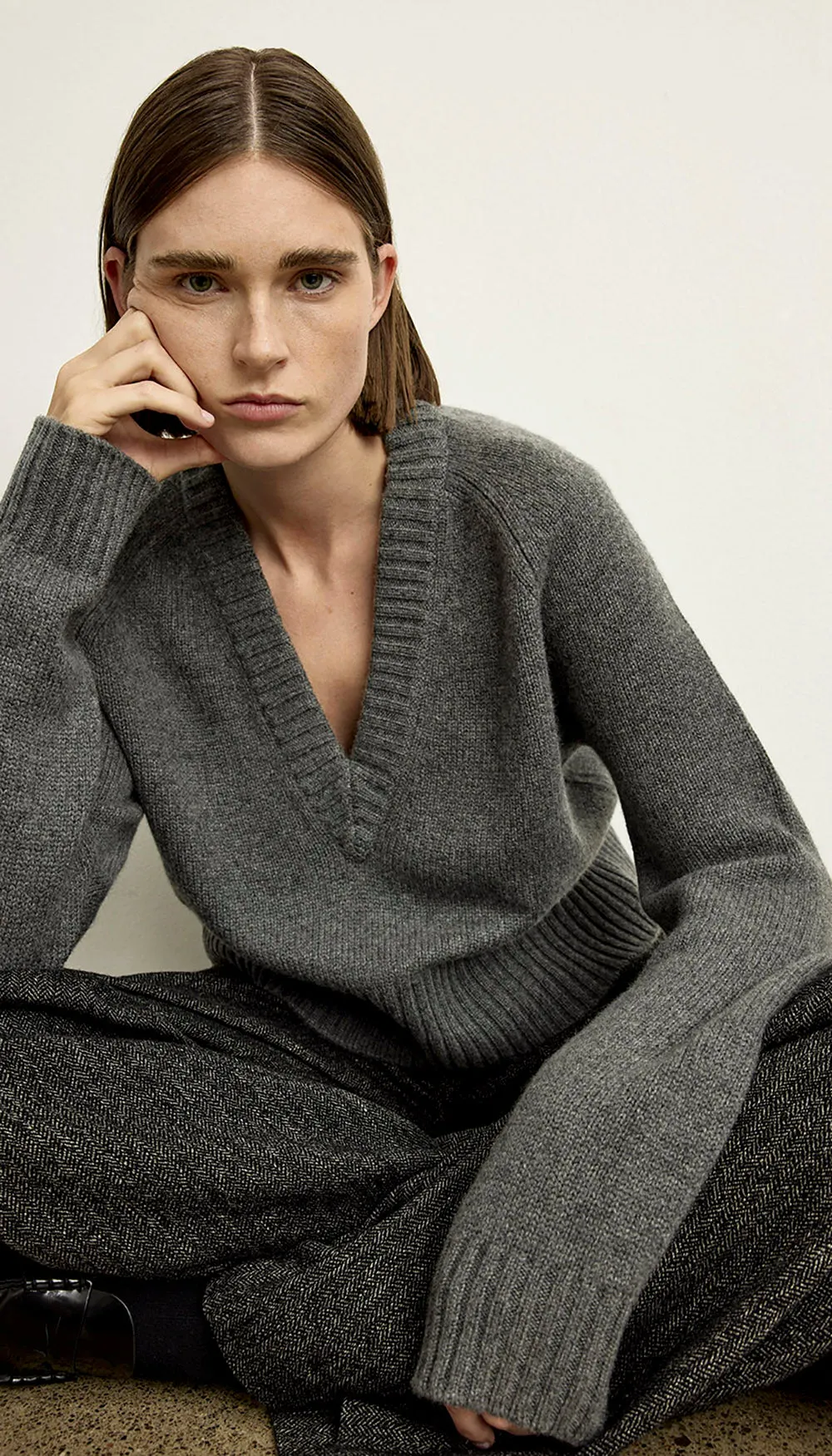 Cashmere V-Neck Sweater sold by Smythe product image thumbnail 4