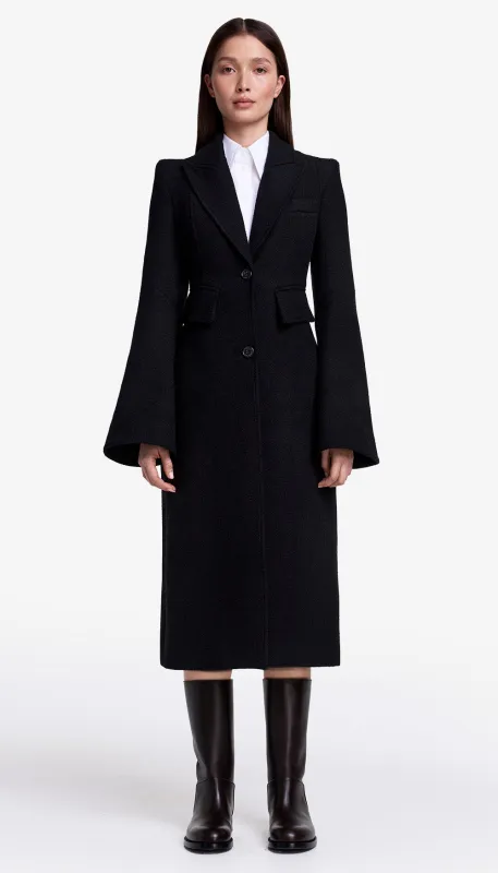 Pagoda Brando Trumpet Sleeve Coat made by Smythe