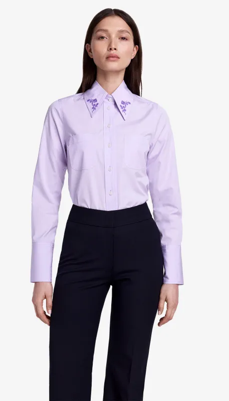Embroidered Point Collar Shirt made by Smythe