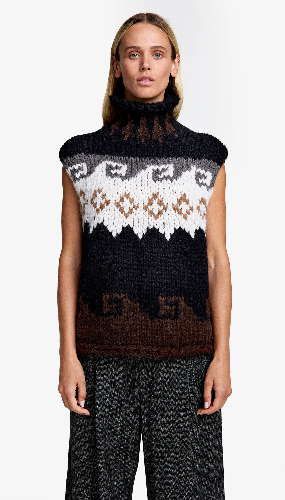 Handknit Sleeveless Turtleneck sold by Smythe