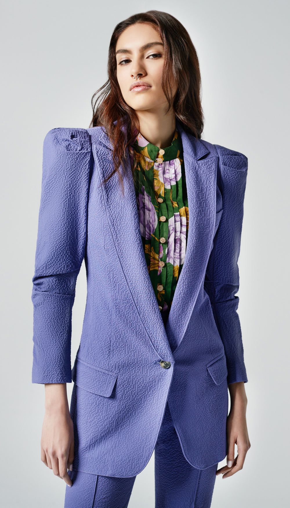 Scrunch Sleeve Longline Blazer sold by Smythe