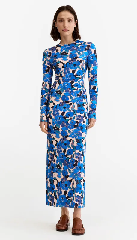 Ruched Crewneck Midi Dress made by Smythe