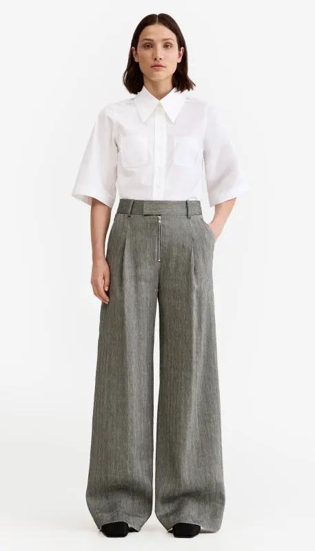Exposed Zip Pleated Pant made by Smythe