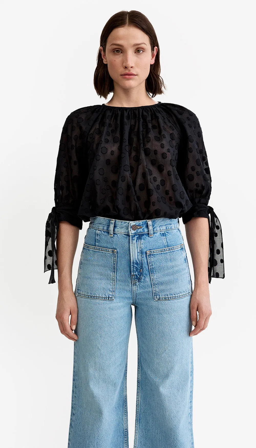 Tie Sleeve Blouse sold by Smythe