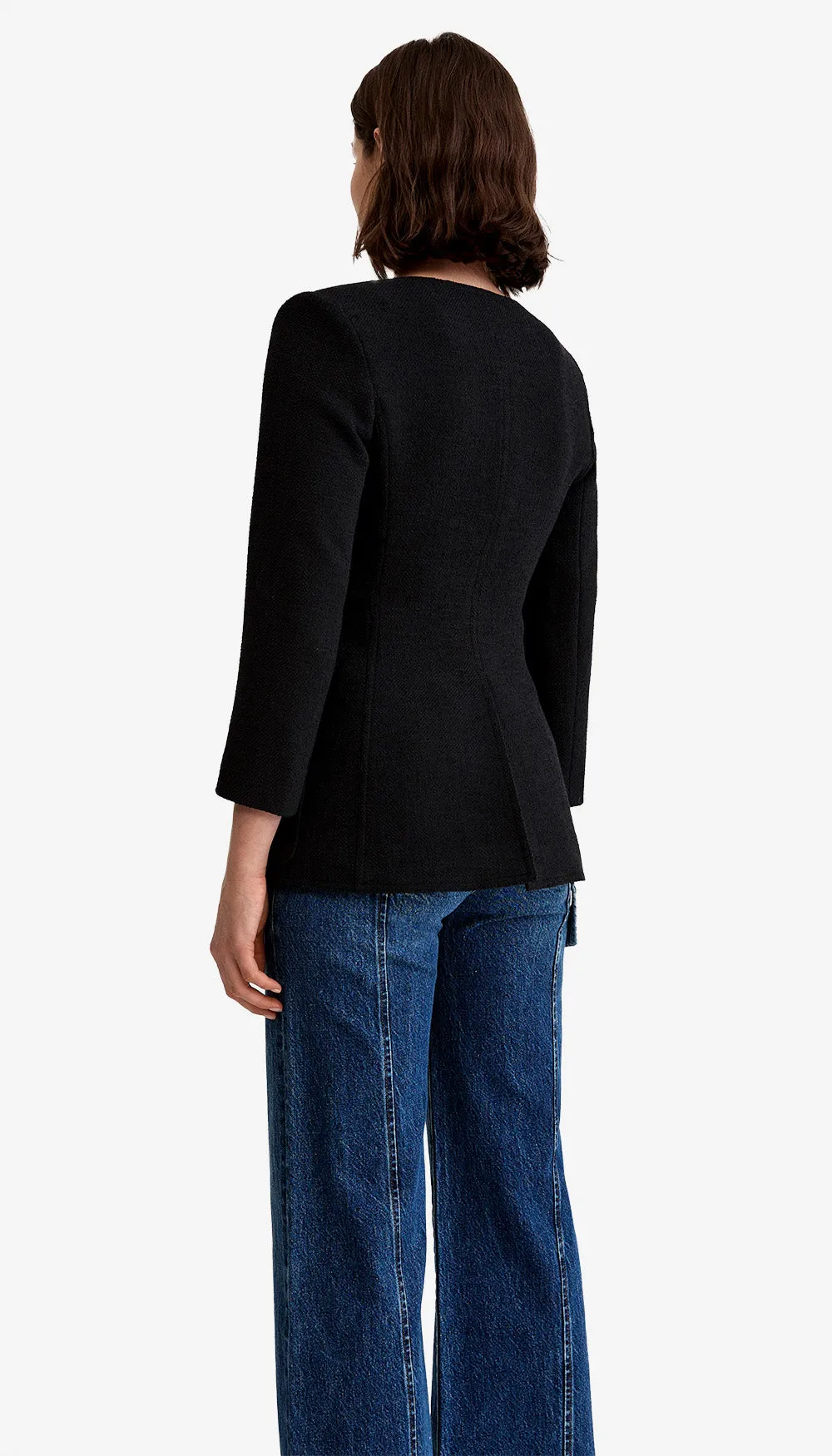 Crop Sleeve Portrait Neck Blazer sold by Smythe product image thumbnail 3