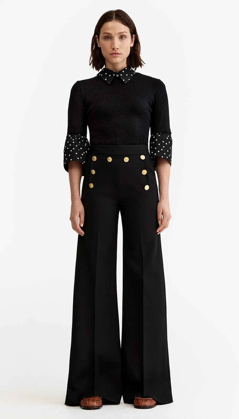 Nautical Wide Leg Pant sold by Smythe