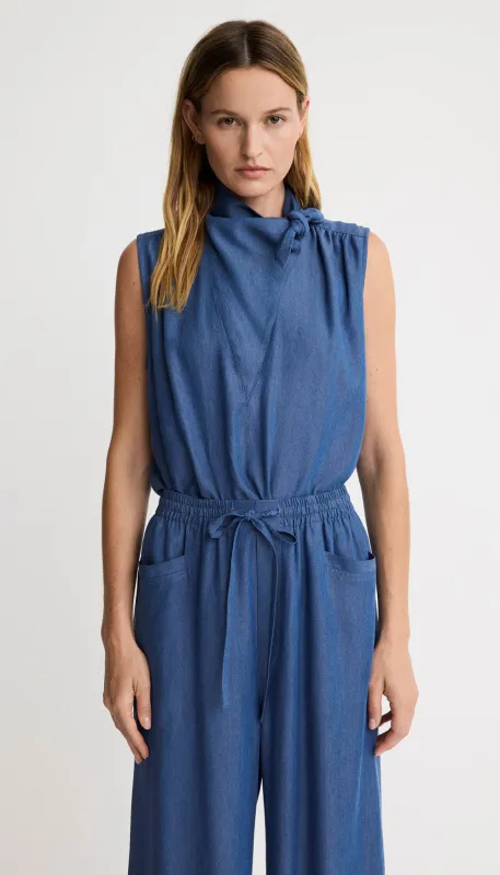 Sleeveless Bandana Neck Top made by Smythe