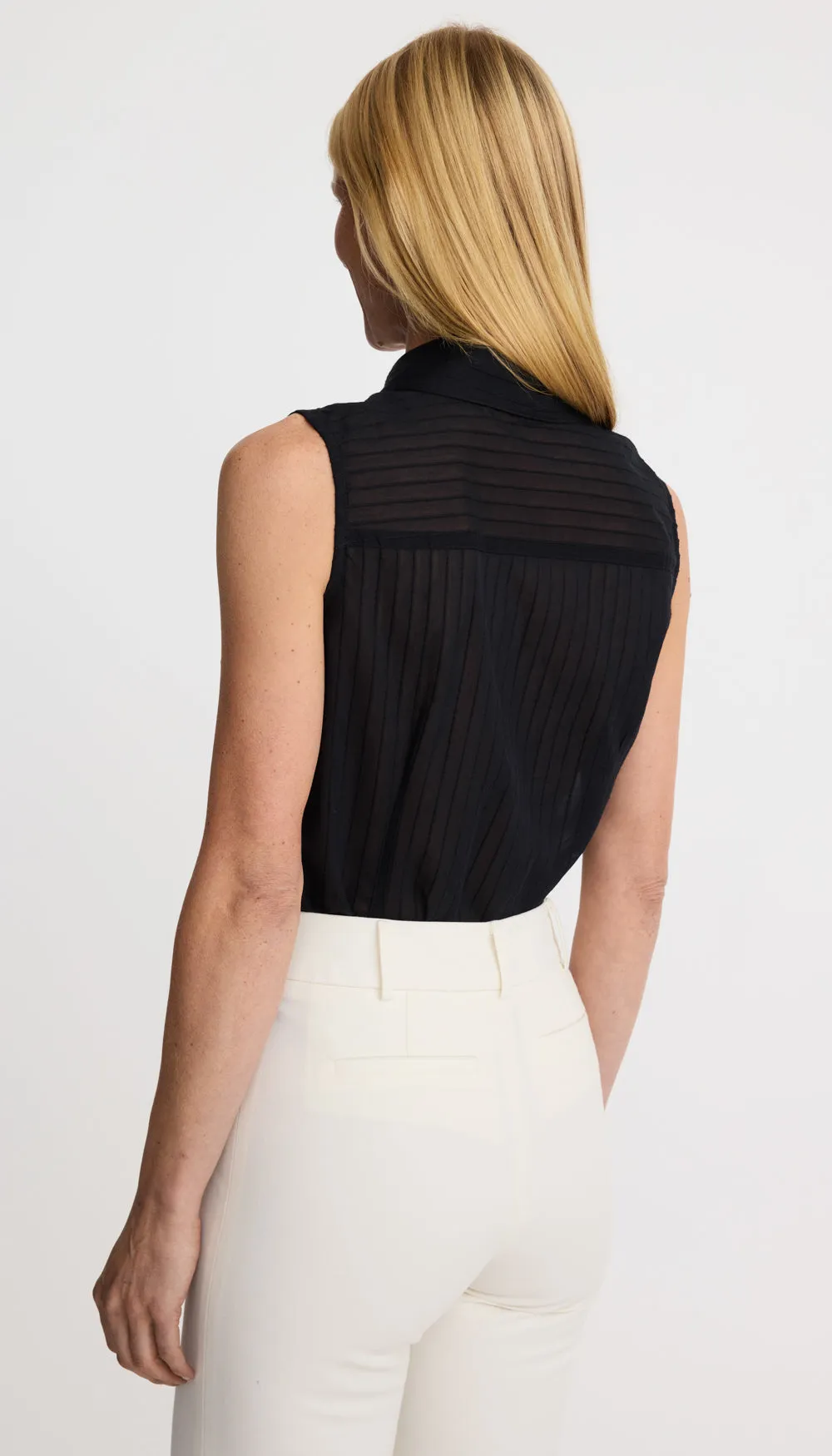 Sleeveless Point Collar Shirt sold by Smythe product image thumbnail 4